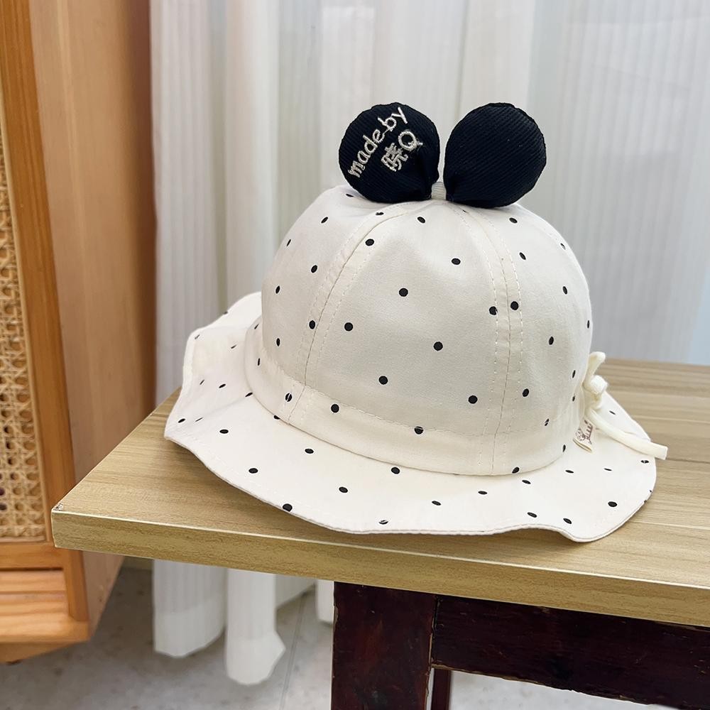 Baby bow bonnet, gorra de pescador, gorra de primavera y verano, gorra de bebé delgada ajustable, nueva moda de junio a diciembre