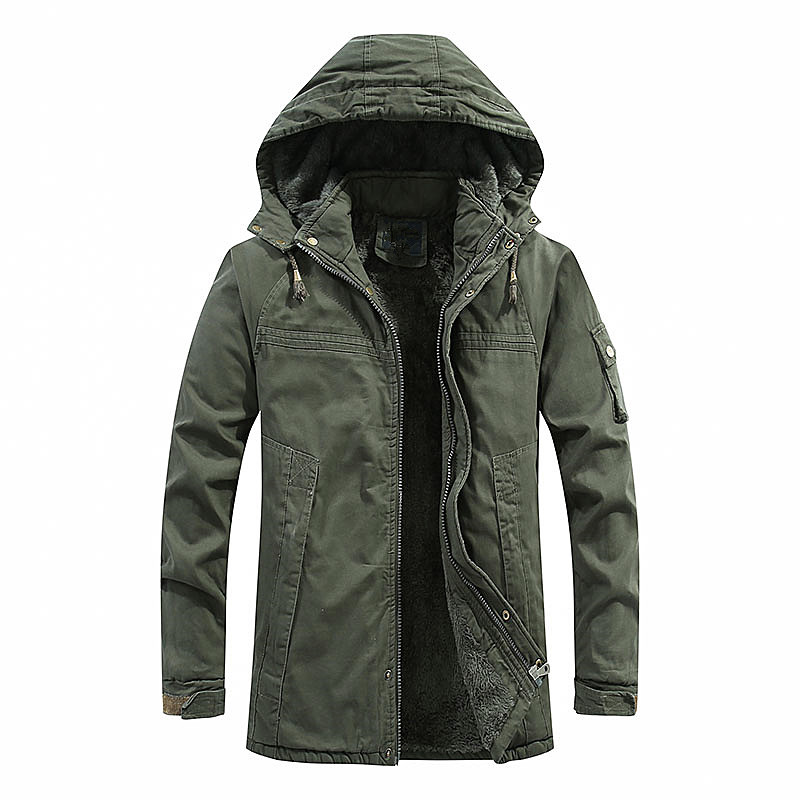 Spring Side Seam Pocket Loose Zipper Straight Hem Solid Collar Winter Youth Hooded Casual Men's Wear