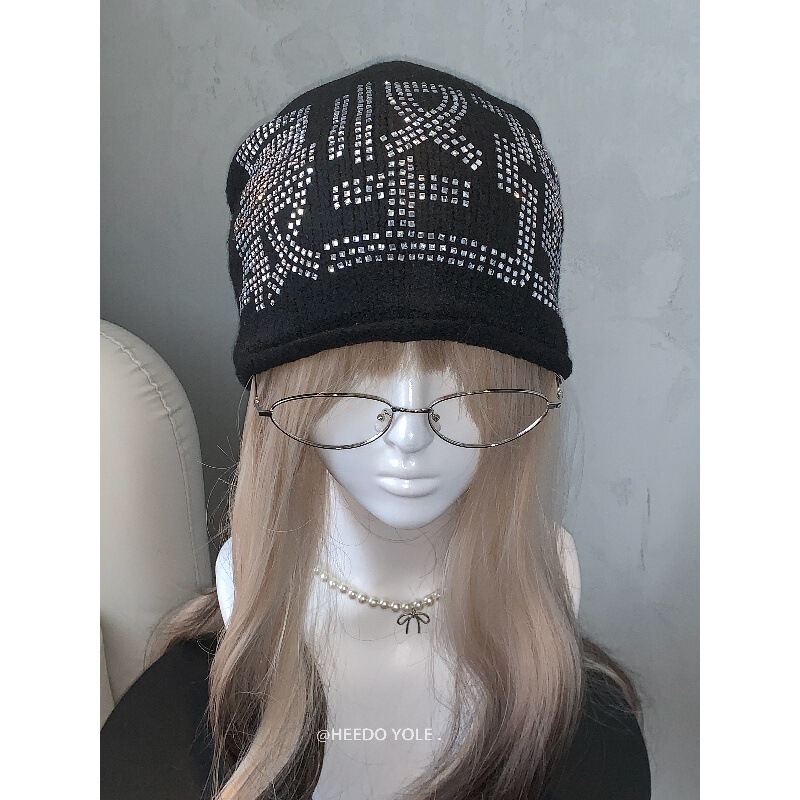 Anti-EMO, fun and expressive, “most resilient” design, fully embellished with sparkling rhinestones, black beanie, knitted hat Anti-EMO, fun and expressive, “most resilient” design, fully embellished with sparkling rhinestones, black beanie, knitted hat