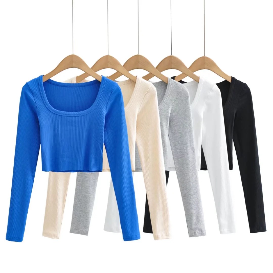 Women's T-shirt Long Sleeve T-shirts Sexy Solid Color display picture 1