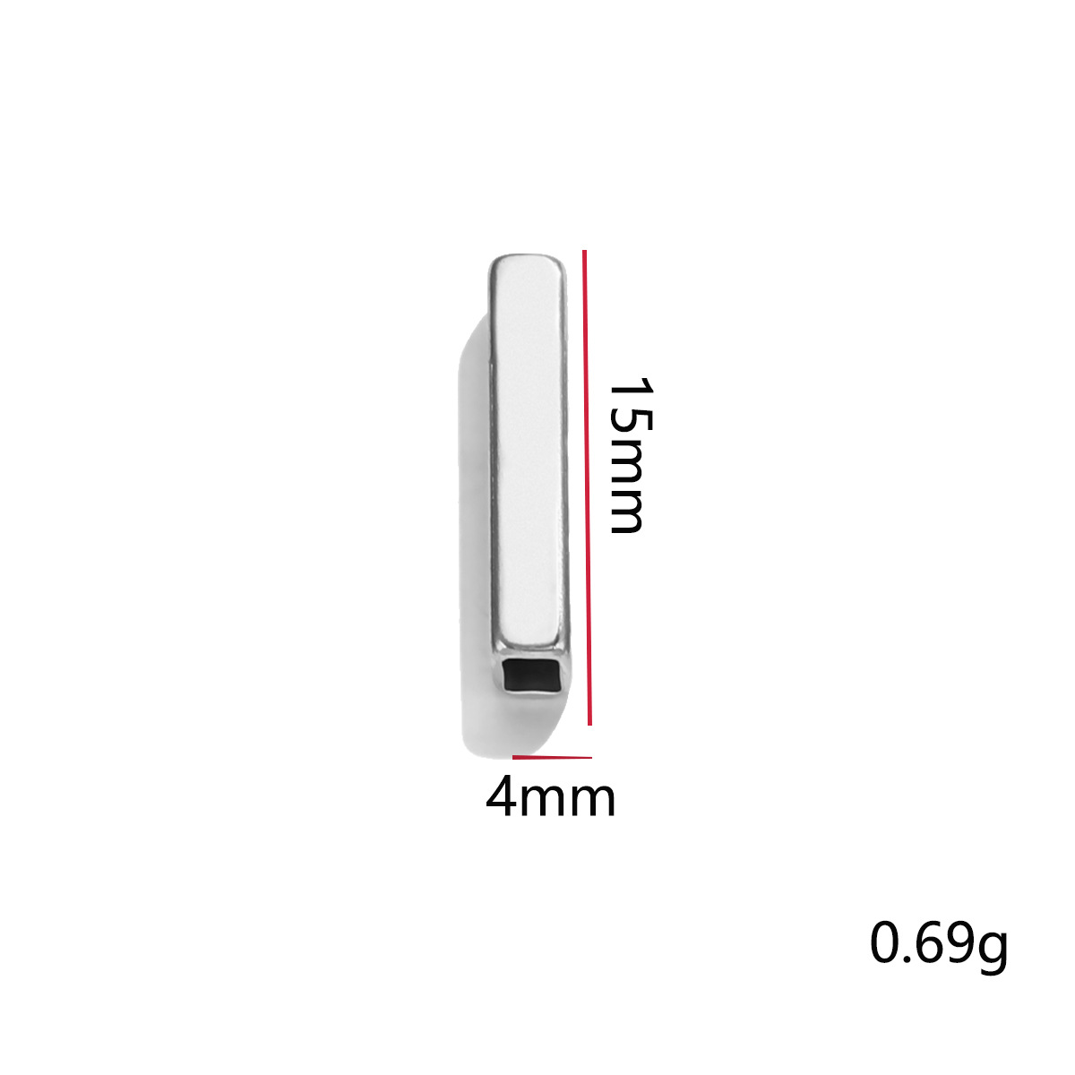 Accesorios de bricolaje hechos a mano cuerda trenzada con cuentas de material de joyería rectangular con cuentas simple todo fósforo étnico con cuentas