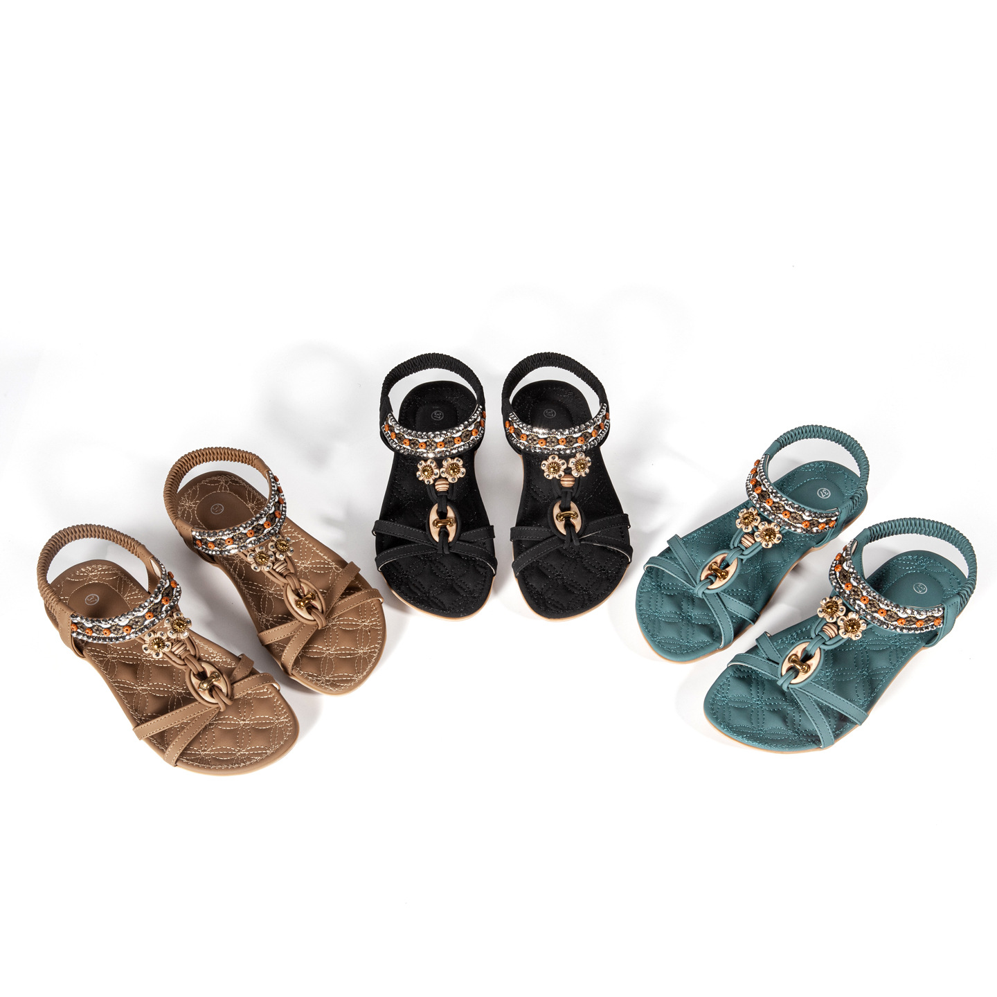 Bohemian Women's Beach Sandals, Comfortable Summer Footwear_voghion.com