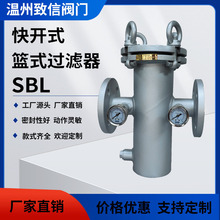 304不锈钢篮式直通过滤器铸钢快开式316铸钢定制篮式不锈钢过滤器