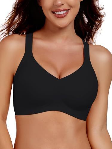 Gailife レディース ノンワイヤー プッシュアップ ブラジャー レディース ノンワイヤー シームレス フルカバー サポート Tシャツ デイリー|undefined