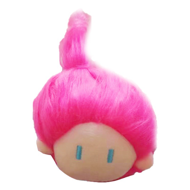 Pequeño Libro Rojo popular lindo cabeza de bola muñeca colgante chica corazón peluche llavero regalo cumpleaños adornos