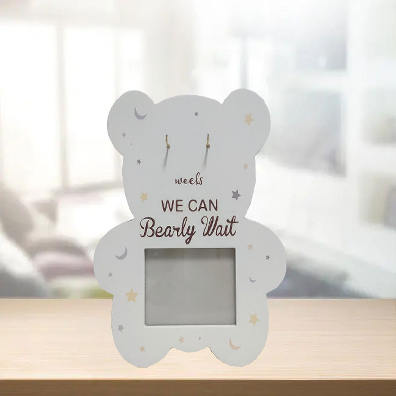 Oso bebé conmemorativo marco de fotos de madera dormitorio sala de estar decoración marco de fotos oso bebé marco de fotos oso creativo bebé
