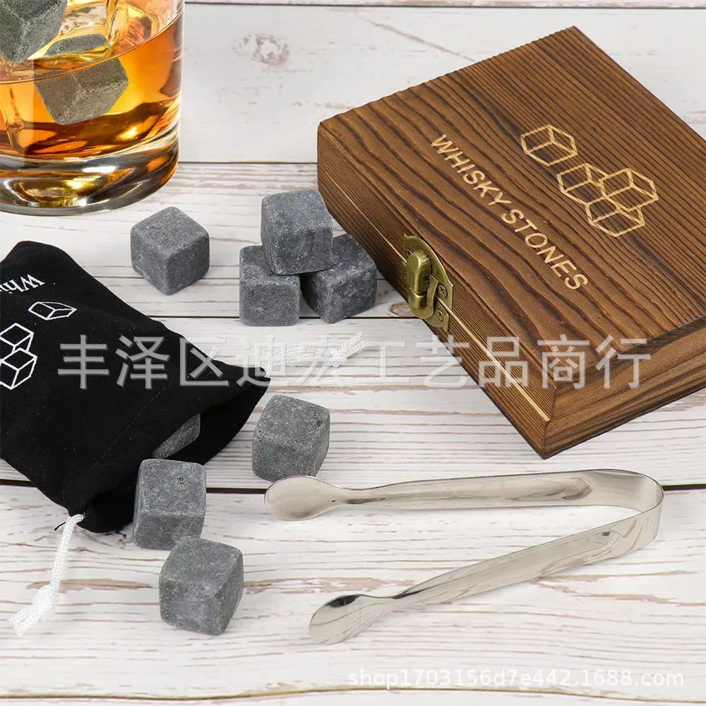 Виски лёд для льда для виски, камни для льда Speed Frozen Ice Cubes Circulinnity Use Gift Wooden Box
