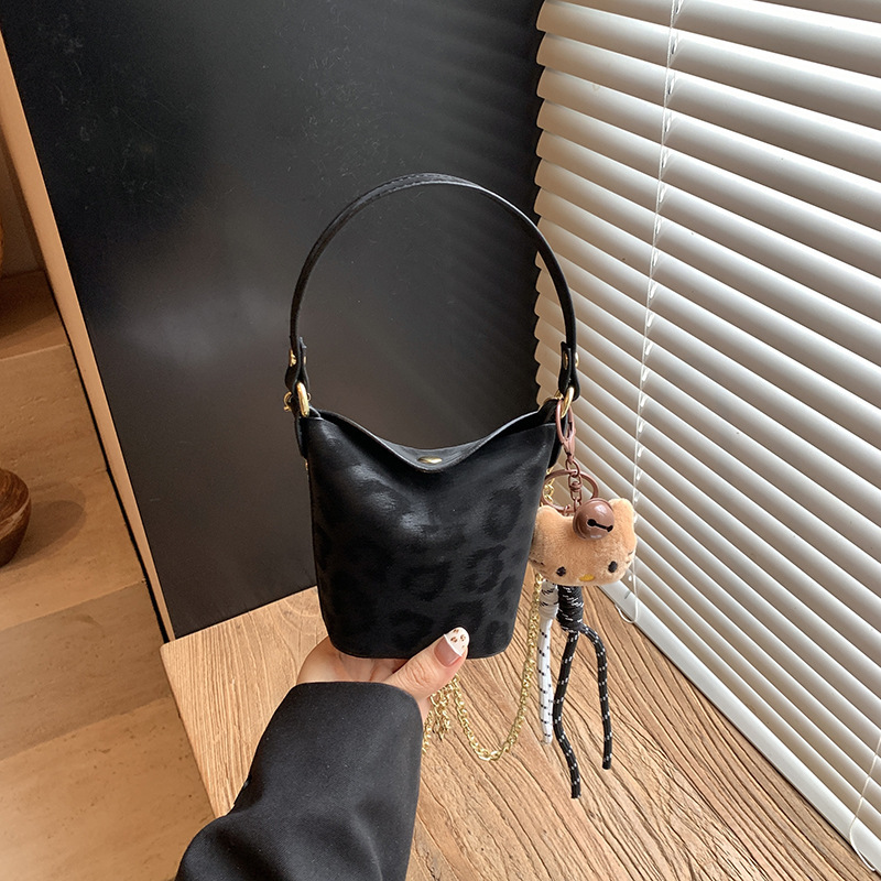 跨境儿童包秋冬新款时尚豹纹手拎包洋气猫咪链条斜挎包女士口红包|undefined