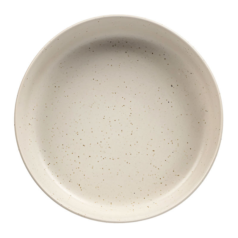 Plato profundo de cerámica de estilo retro Plato de sésamo creativo Plato doméstico al por mayor Plato de verduras Plato de vajilla grueso Plato de ensalada