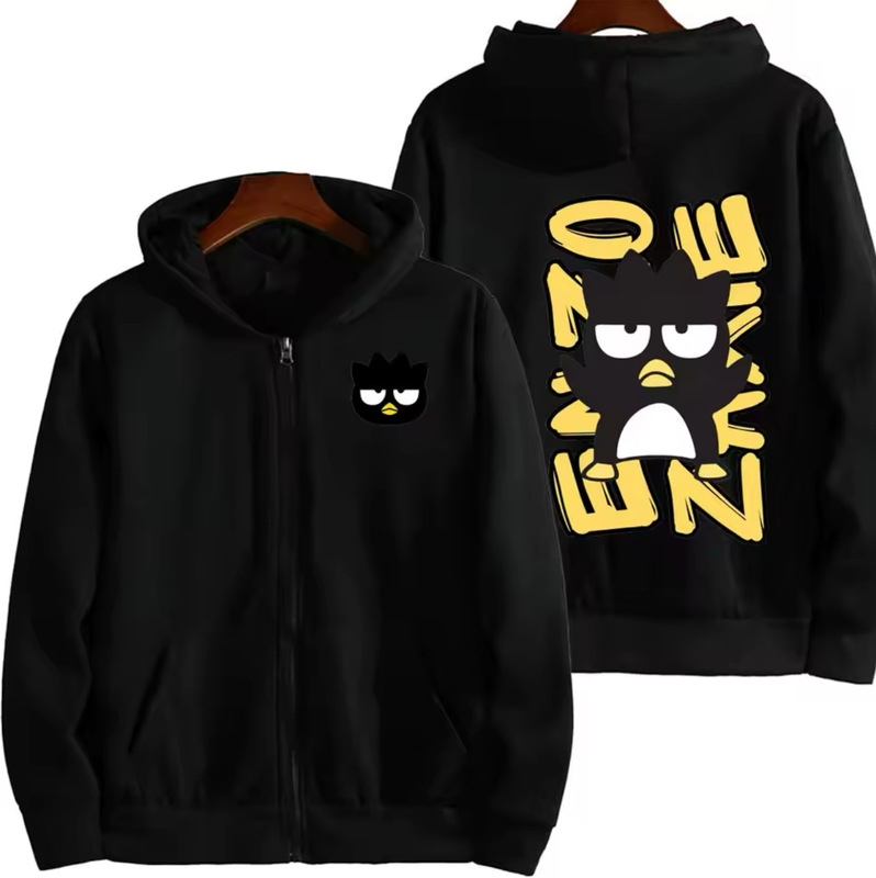 European and American Cross-border Sanrio Cool Penguin Hoodie Men's and Women's Casual Fashion Couple's Same Cardigan Zipper Sweater