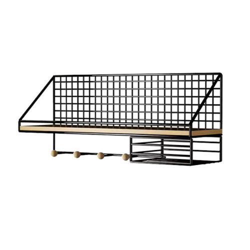 Wall shelving free perforation student dormitory bedside bedding dormitory artifact wall hanging basket bedroom storage shelf