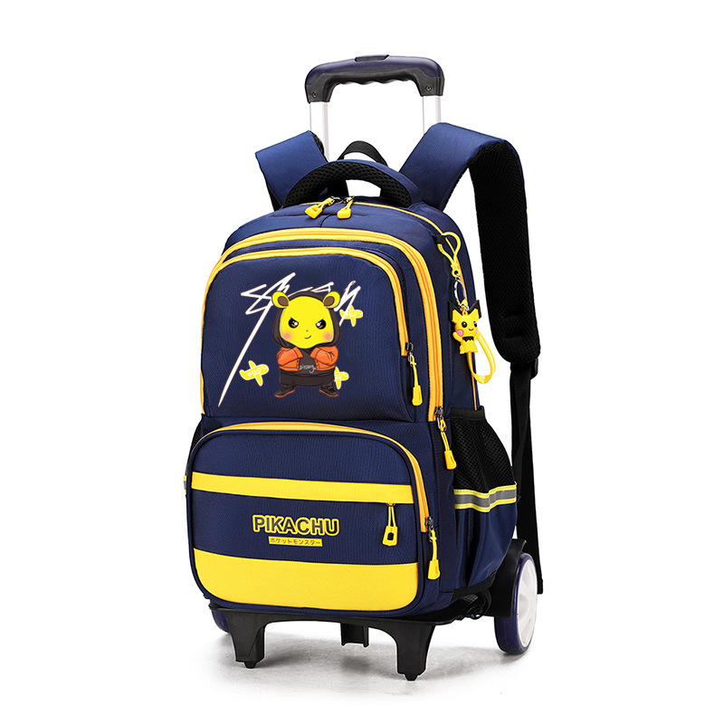 Una Generación de peces naturales niños tire de varilla bolsa 9-14 años mochila de dibujos animados transfronteriza para fines especiales