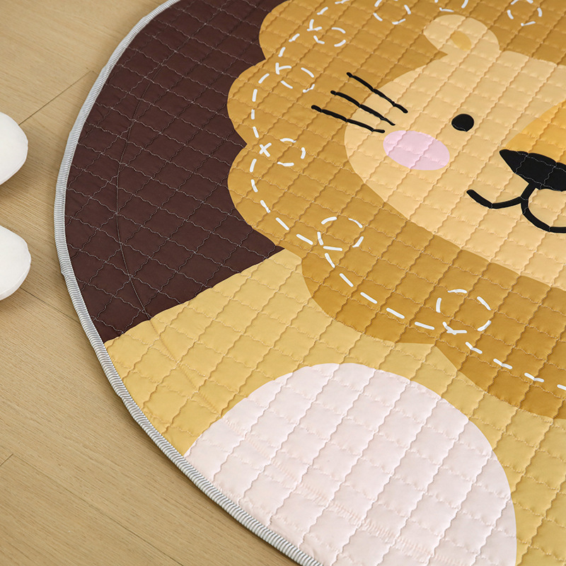 Cross-Border Ins Style Cotton Toy Invisible Storage Floor Mat Round Children's Non-Slip Cartoon Mat Game Mat Available for Wholesale