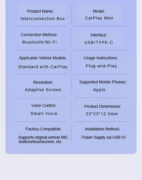 New Wireless Carplay Box Wired to Wireless Adapter Carplay Android Auto 2-in-1