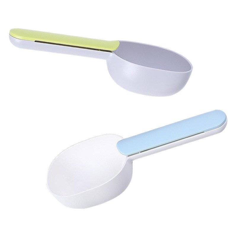 Cuchara de comida para perros pala de comida para gatos suministros para perros cuchara de comida para gatos cuchara de comida para merienda bolsa clip de sellado cuchara de comida para mascotas