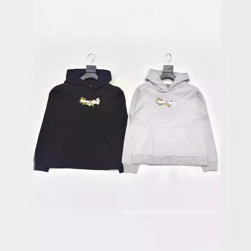 DENIM TEARS EMBROIDERED LOGO Stereo Flower Letter Embroidered American Style High Street Trendy Hoodie DENIM TEARS EMBROIDERED LOGO Stereo Flower Letter Embroidered American Style High Street Trendy Hoodie