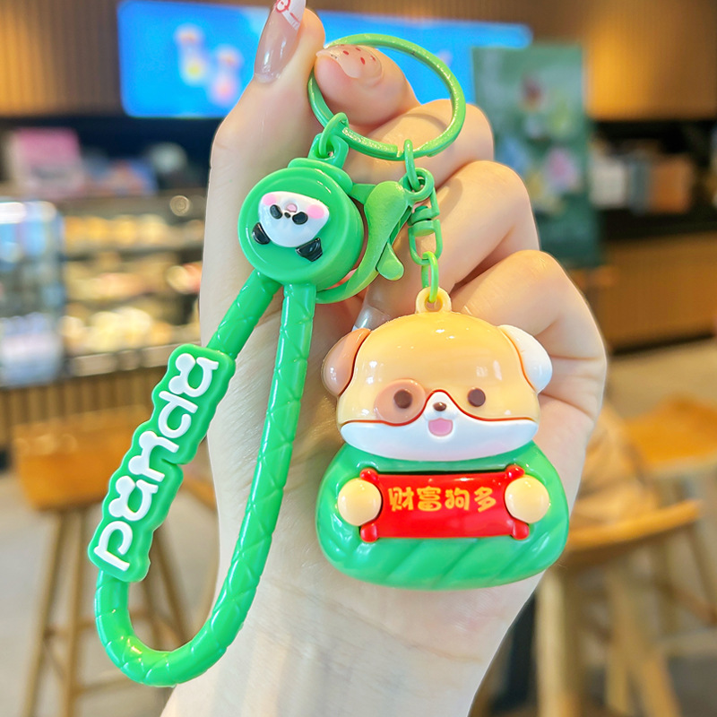 2025 nuevo estilo zodiaco zodiaco zongzi llavero lindo dibujos animados dragón serpiente caballo muñeca pareja mochila bolso colgante