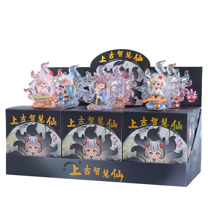 新款发光九尾灵狐传盲盒潮玩手办网红同款桌面小摆件礼物厂家直销|undefined