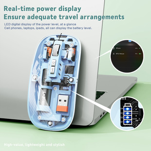 Cross-Border Transparent Three-Mode Rechargeable Mouse