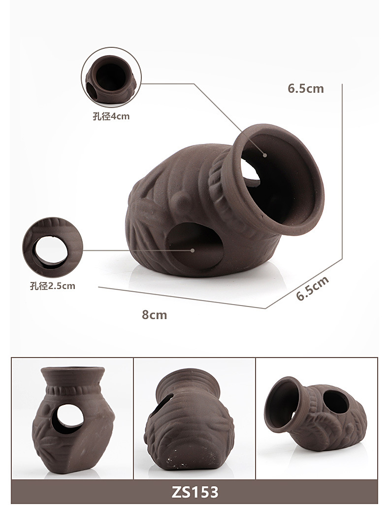 Cueva de reptiles Tanque de pargo de acuario Tanque de barro Acuario de forma especial Paisaje de cueva de piedra Cichlididae Decoración de pecera Casa de refugio