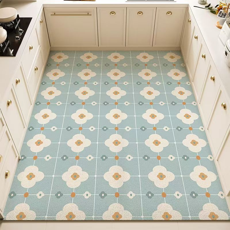 Alfombrilla especial para cocina, impermeable y a prueba de aceite, pvc, tapete de cuero para el hogar, tapete antideslizante y antisucio para el vestíbulo