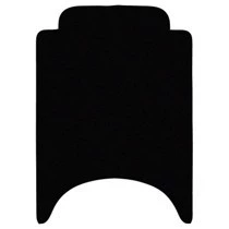 Electric vehicle foot mat: waterproof coil-pattern footrest mats - pure-black-no-9-n70cn90cn95c