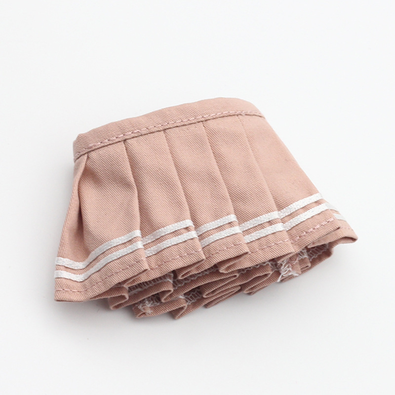 ブラインドボックス第1世代、第2世代、第3世代のドール服アクセサリー、17CMラブブドール用プリーツスカート、ショートスカート