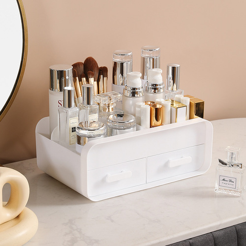 Cosmetic storage box desktop dressing table skin care product shelf lipstick organizer table drawer type small box