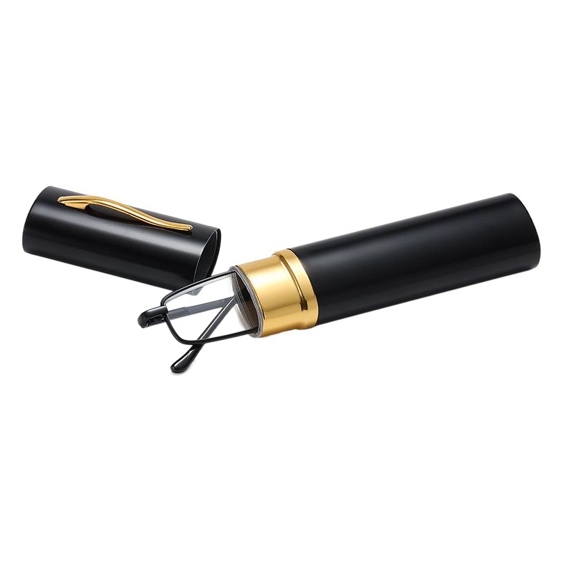 Genuine goods fashion reading glasses men's and Women's Mini Portable small pen holder HD fashion ultra-light presbyopic glasses for the elderly