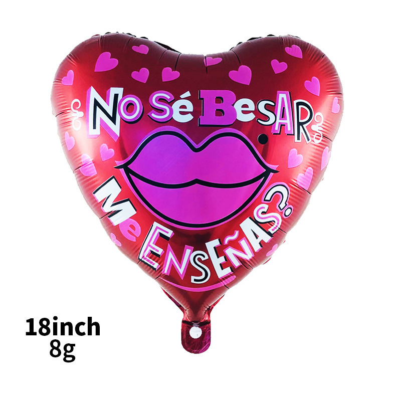Globo de película de aluminio de amor occidental de 18 pulgadas LOVE Tanabata Día de San Valentín Boda Boda Confesión romántica Diseño de globo image 21