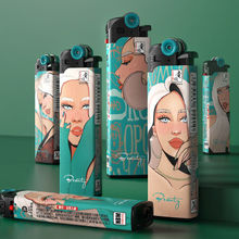 诺曼贵族打火机批发砂轮齿轮一次性滑轮可充气卡通火石金属火机