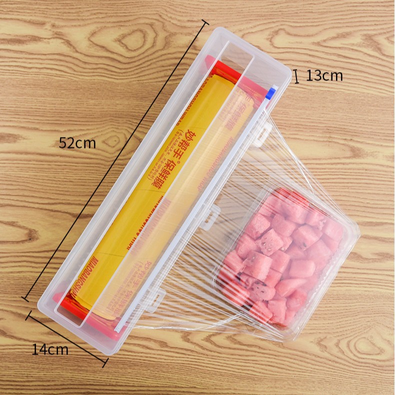 Envoltura de plástico hogar cortador plástico gran rollo cocina fruta fresca refrigerado sellado recubierto paquete económico