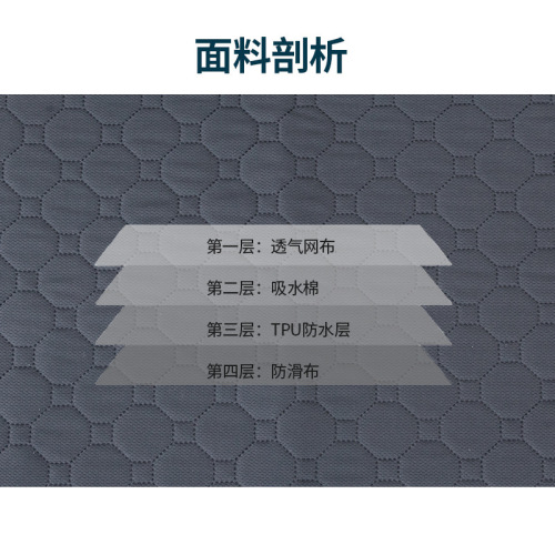 Instantly absorbent pet urine pad, anti-slip, easy-drying cat training pad, washable, reusable pet diaper pad