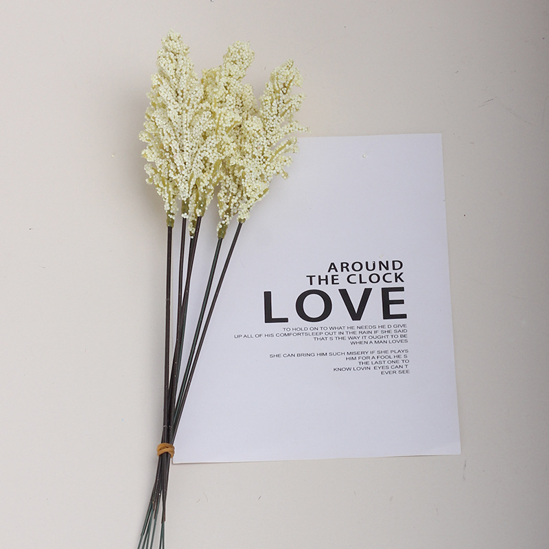 Artificial trigo oreja grano oreja rural decoración del hogar arreglo de flores flor artificial fotografía de la boda flor falsa colorido grano oreja