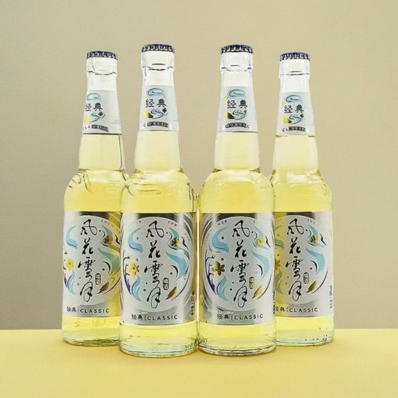 风花雪月啤酒云南大理啤酒原味淡爽拉格小麦黄啤 325ml瓶装一整箱|undefined