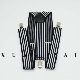 Y-shaped adult suspenders 3.5cm high elastic strap clip jacquard strap men's strap clip