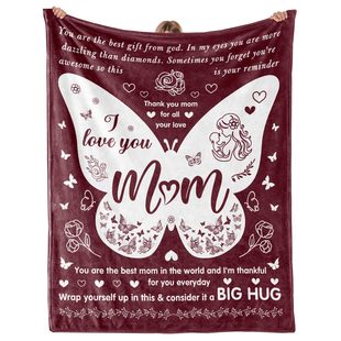 Gift for Mom Blanket Birthday Gift for New Mom Plush Soft Blanket for Mom Sofa