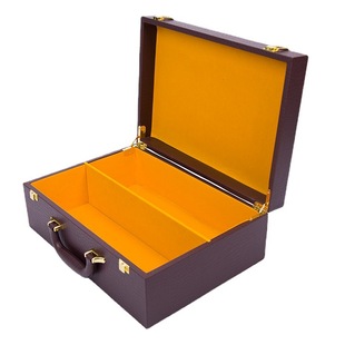 Spot sale High-Grade Brown atmospheric leather shoe box PU leather crocodile shoe box high-end leather shoes gift box