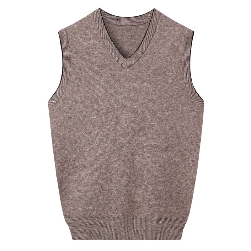 브랜드 캐시미어 스웨터 남성용 솔리드 컬러 민소매 조끼 두꺼운 따뜻한 비즈니스 캐주얼 내부 니트 웨이스트 코트