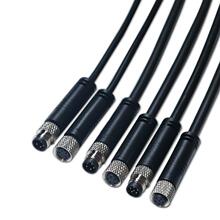 2P3P4P5P6P8P 防水公母头航空插头对接 M8 M12带线IP67防水插头线