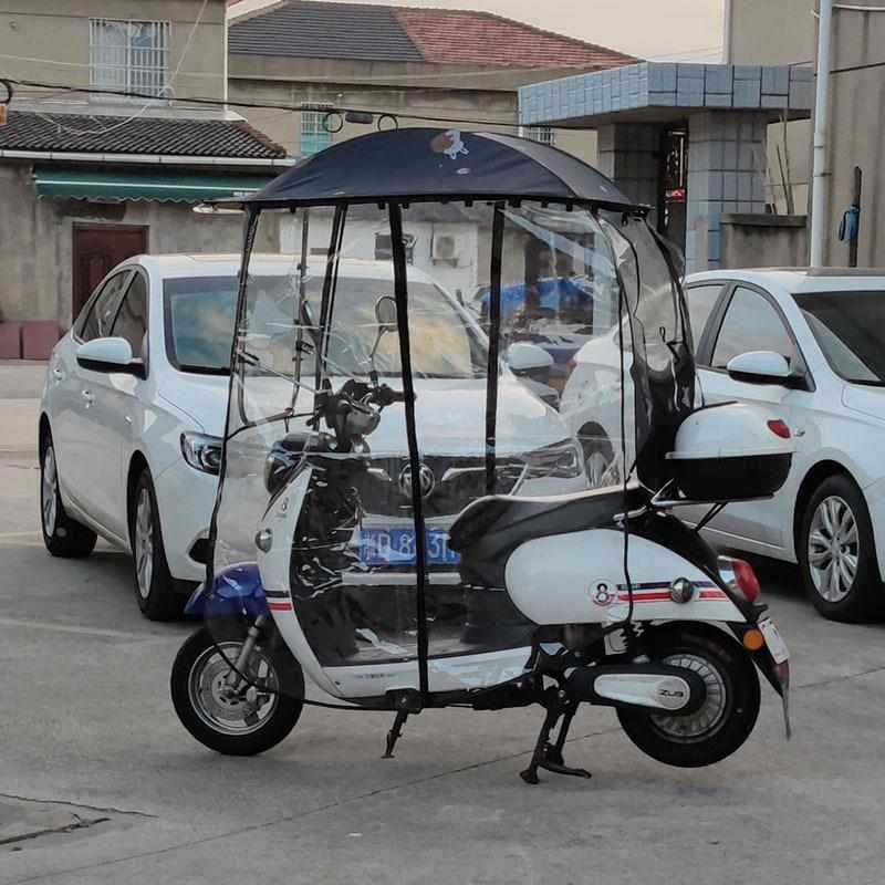 Fully Enclosed Electric Vehicle Canopy, Sunshade, Rainproof Electric Bike Canopy, Windproof Electric Vehicle Sunshade Umbrella, Rain Shelter