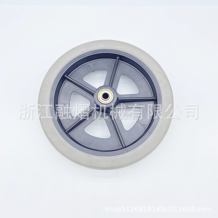 7.5寸直角平轮助步器前轮宠物车前后轮带轴承高载重可带轮叉