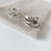 Tide, South Korean goods, fashionable ring, on index finger, silver 925 sample, simple and elegant design