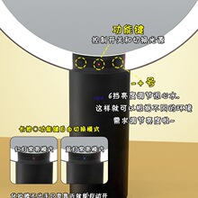 化妆镜2复古带灯智能高清日光镜梳妆台式桌面美妆镜