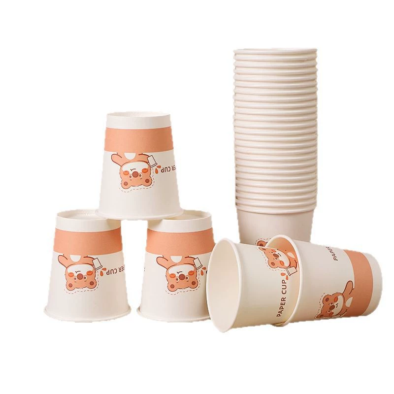 2025 disposable paper cup thickened tea water cup for home whole box batch
