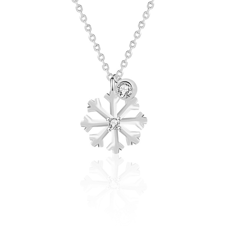 Lipoyi Singapur s925 plata moda plata collar colgante de nieve collar de clavícula de diseño simple accesorios de mujer