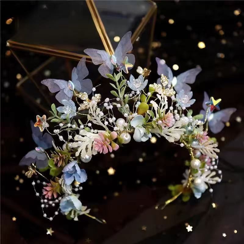 [Smart Butterfly Head Flower-Blue]