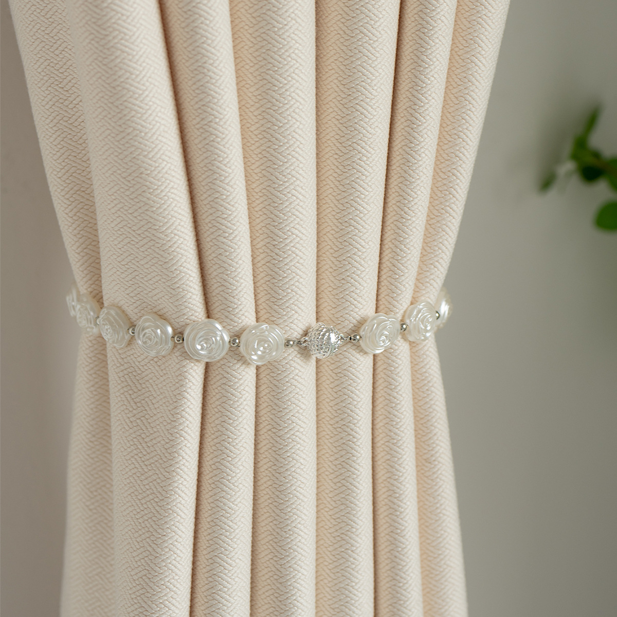 SHEIN transfronterizo venta caliente cortina simple cinturón cortina hebilla cortina sala de estar europea y americana cortina dormitorio cortina cordón fábrica al por mayor