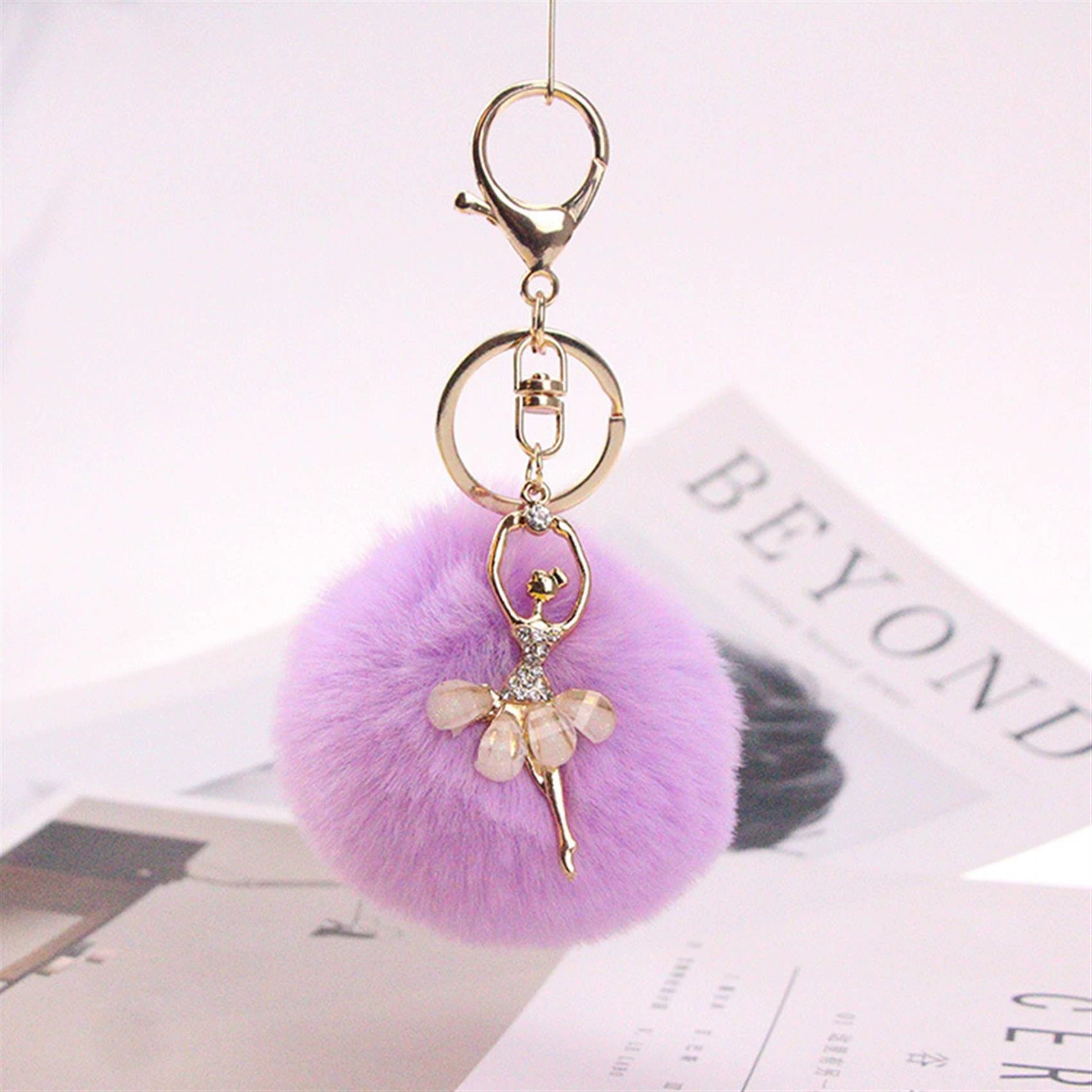 Cute puffer ball, keychain, plush pendant