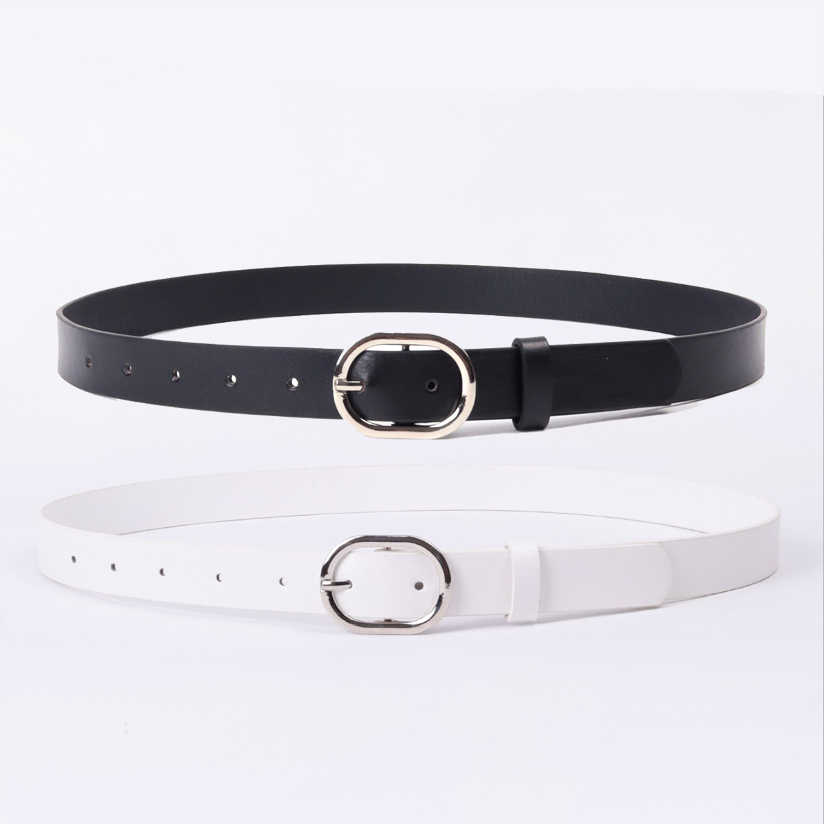韩版女士腰带椭圆扣黑色皮带春夏百搭简约高级感裙子裤子装饰皮带